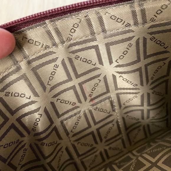 LODIS Red Leather RFID Double Pouch • Zip Close • Wallet - Picture 7 of 9